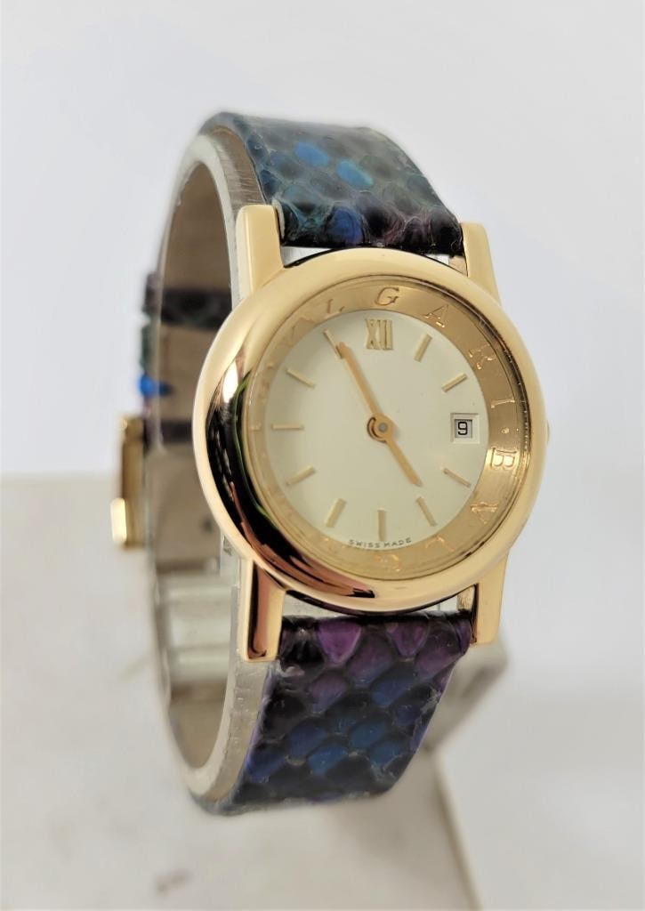 Solid 18k Yellow Gold BULGARI Ladies Quartz Watch AT26 GL* EXLNT - 2