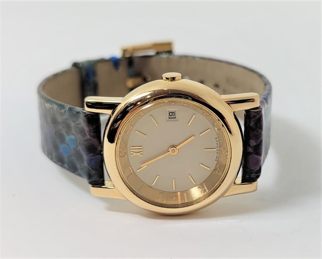 Solid 18k Yellow Gold BULGARI Ladies Quartz Watch AT26 GL* EXLNT - 6