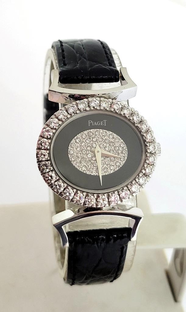 Solid 18k White Gold PIAGET Ladies Dress Watch w/Diamonds Ref 314121* EXLNT - 3