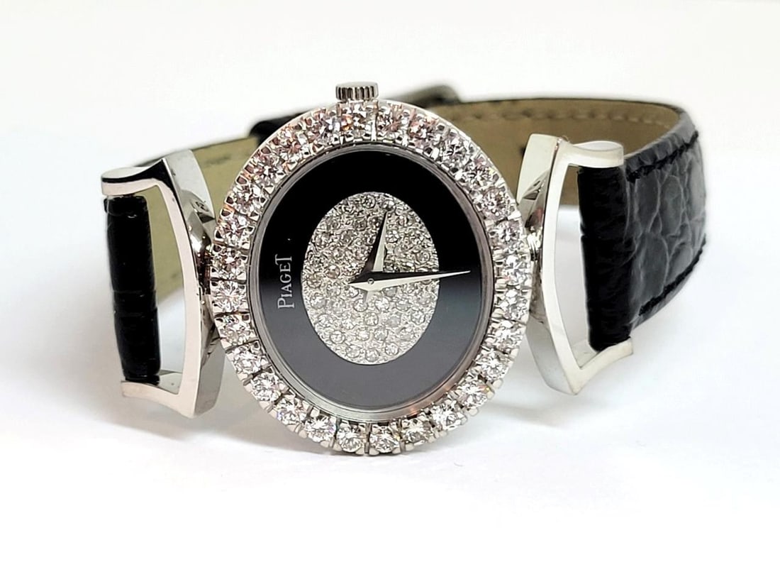 Solid 18k White Gold PIAGET Ladies Dress Watch w/Diamonds Ref 314121* EXLNT - 4