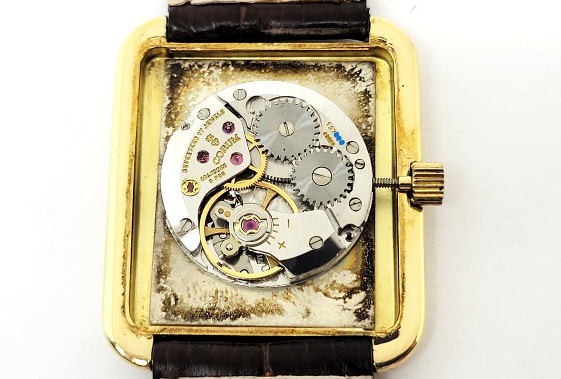 Vintage Solid 18k Yellow Gold Unisex CORUM 27218 Winding Watch* EXLNT - 10