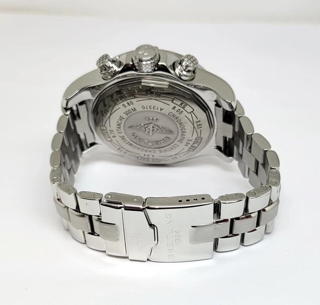 S/Steel BREITLING SUPER AVENGER Chronograph Automatic Watch A13370 Black Dial - 5