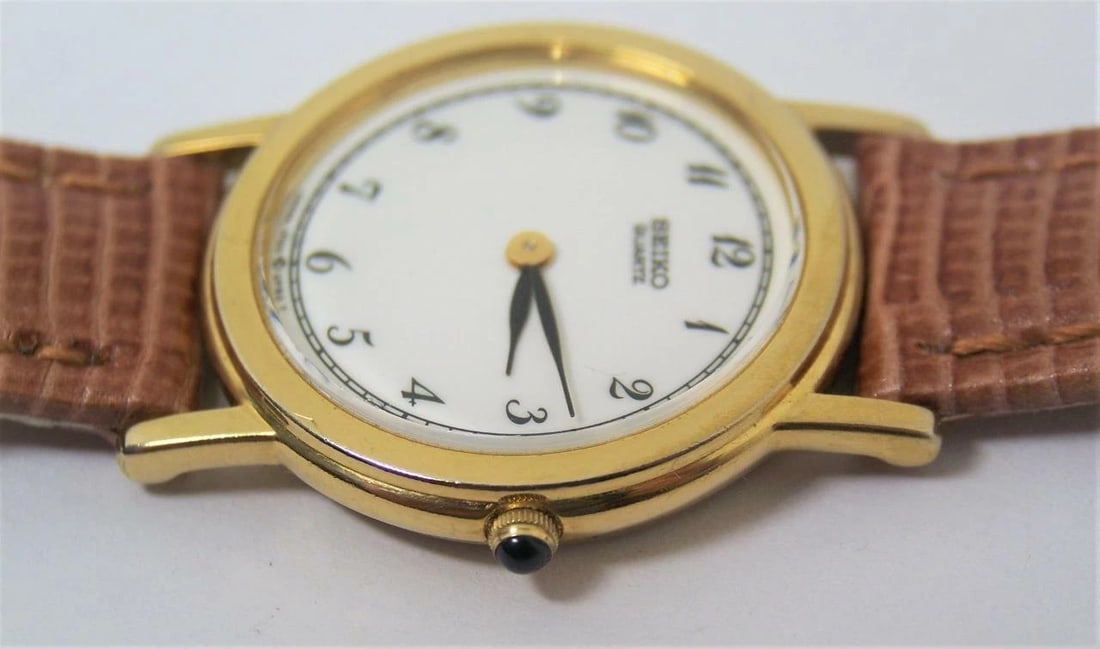 Vintage Ladies 18k Goldplated SEIKO Watch 1F20-OB10* EXLNT* SERVICED - 11