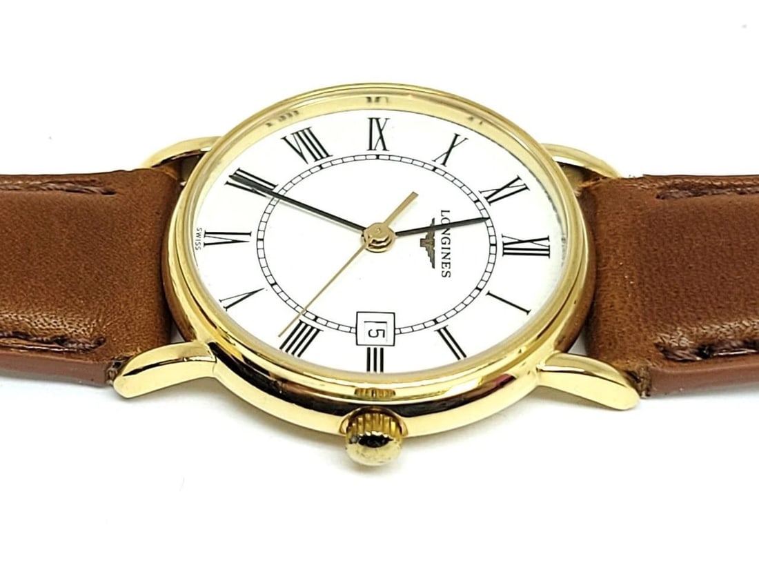 Solid 18k Ladies LONGINES Quartz Watch L4 243 6 with Date* EXLNT - 8