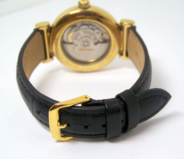 Sterling Silver 18k Gold Plated HERDOMAS Automatic Watch 3402 EXLNT SERVICED - 5