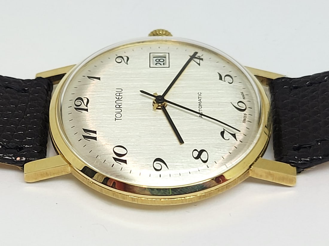 Vintage 18k TOURNEAU Automatic Date Watch 1251 c.1970s Cal 2783* EXLNT* RARE - 5