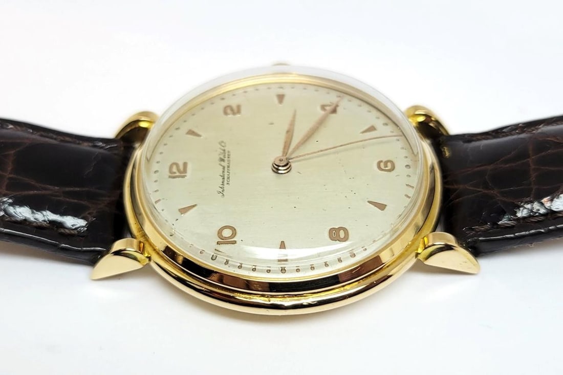 Vintage 18k Rose Gold IWC SHAFFHAUSEN Winding Watch 1950s Cal 89* CLAWS Logs - 5