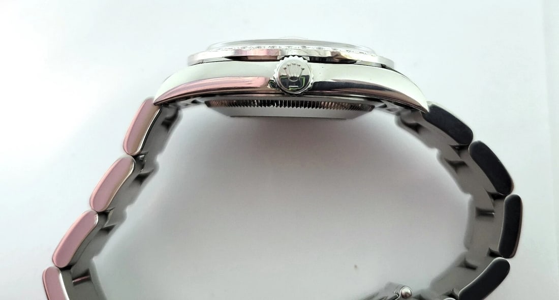 ROLEX DATEJUST Rose Roman Dial Automatic Watch w/DIAMOND BEZEL Ref.16200 c.2001 - 7