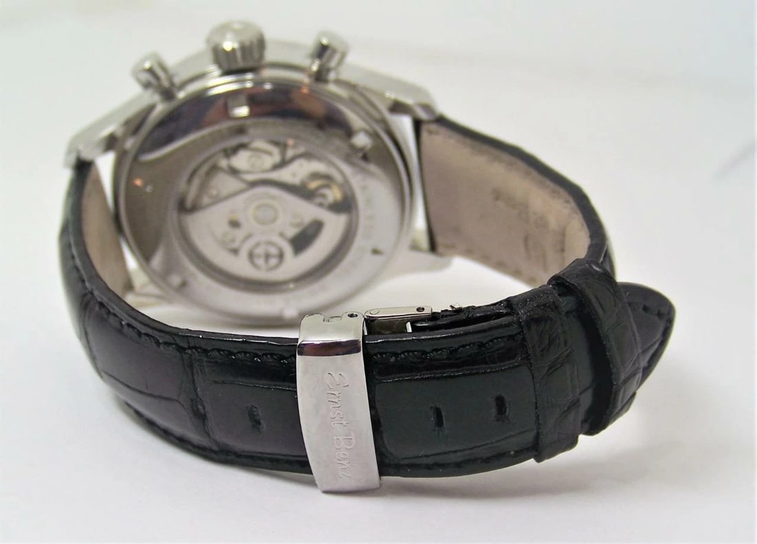 Mens S/Steel ERNST BENZ Chronolunar Chronograph Automatic Watch 40300* EXLNT - 5