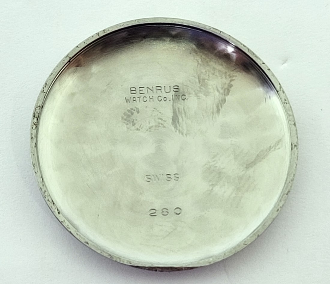 Vintage Mens S/Steel BENRUS Sky Chief Winding Chronograph Watch 280 Valjoux 72 - 12