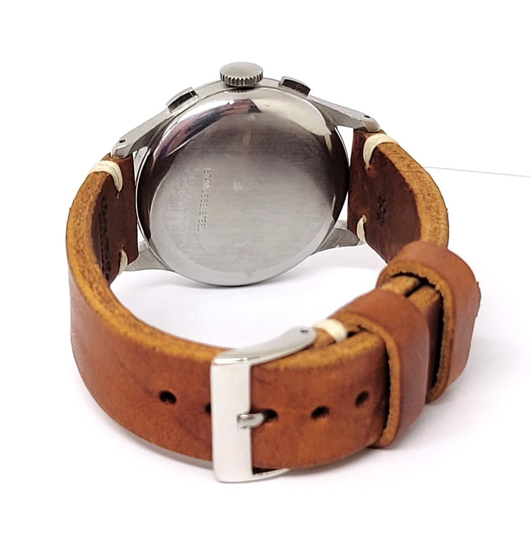 Vintage Mens S/Steel BENRUS Sky Chief Winding Chronograph Watch 280 Valjoux 72 - 6