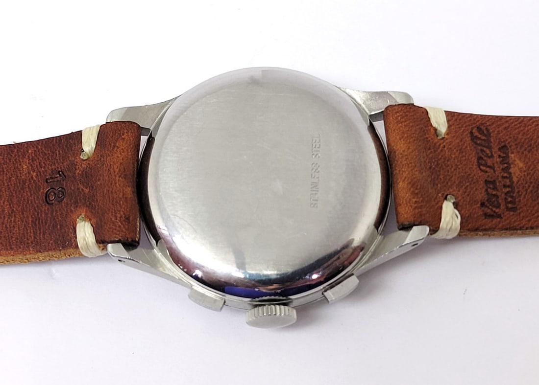 Vintage Mens S/Steel BENRUS Sky Chief Winding Chronograph Watch 280 Valjoux 72 - 9