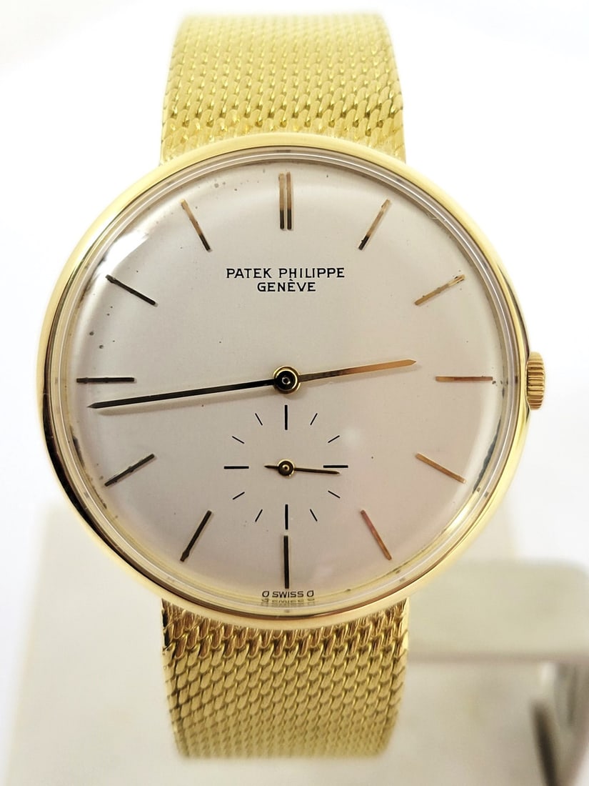 Vintage 18k Yellow Gold PATEK PHILIPPE Calatrava Winding Watch 3516 RARE* EXLNT (1 of 15)