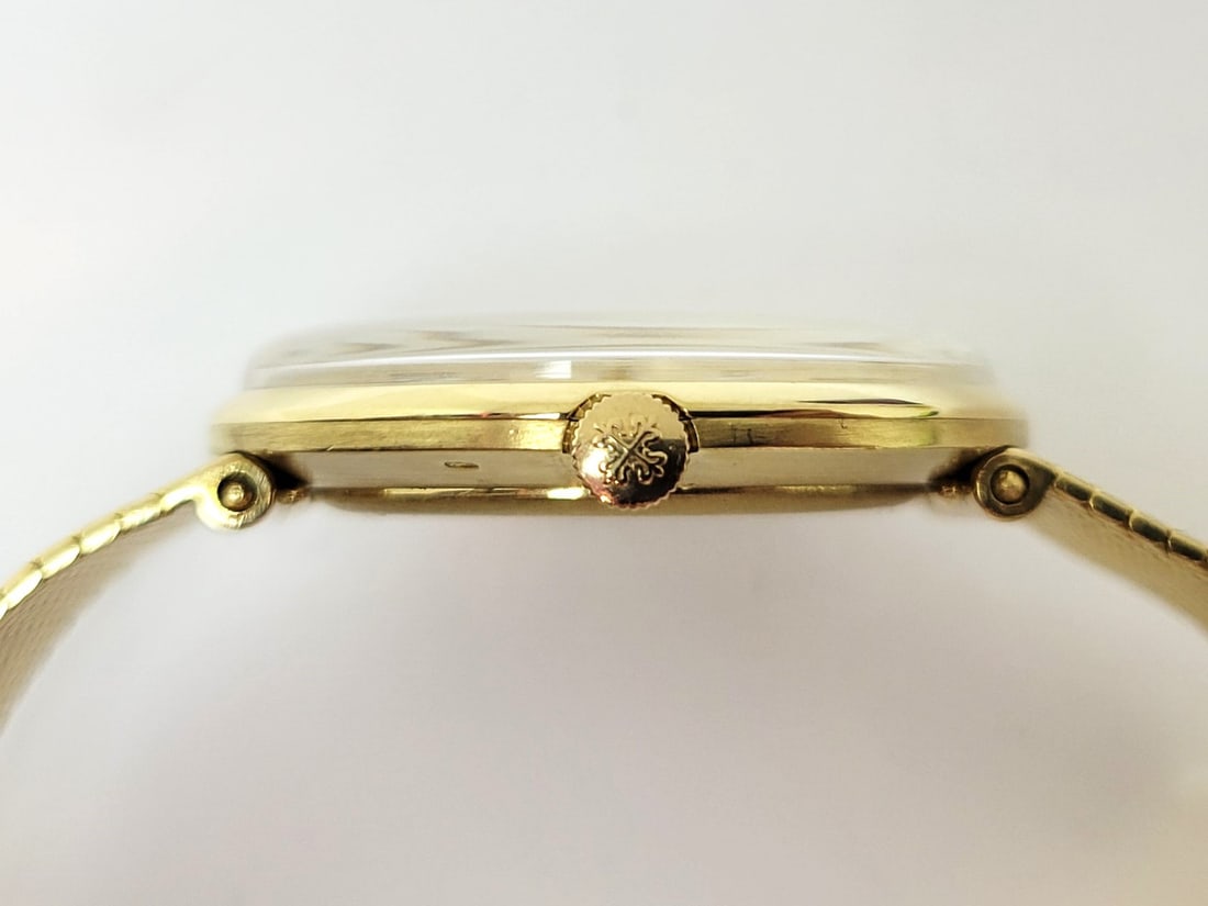 Vintage 18k Yellow Gold PATEK PHILIPPE Calatrava Winding Watch 3516 RARE* EXLNT - 6