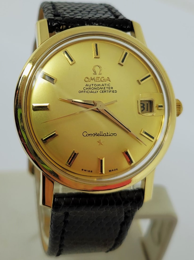 Vintage 18k OMEGA CONSTELLATION Automatic Watch 1960s Cal 564* 168.010/11* EXLNT - 2