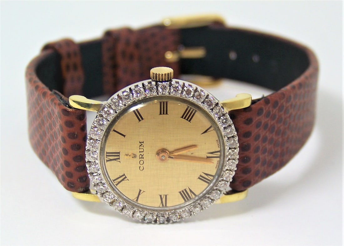 Solid 18k CORUM Ladies Watch 27307 with 1ct Diamonds FVS1* EXLNT* SERVICED - 2