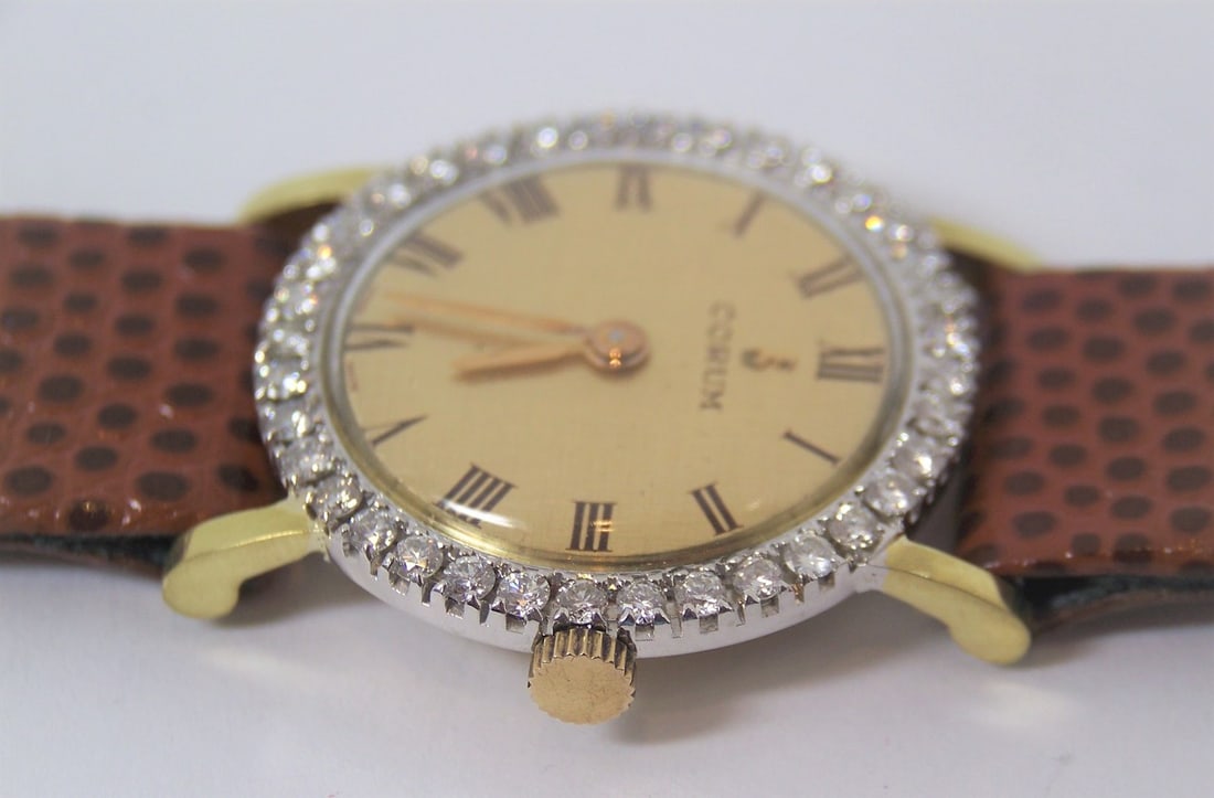 Solid 18k CORUM Ladies Watch 27307 with 1ct Diamonds FVS1* EXLNT* SERVICED - 9