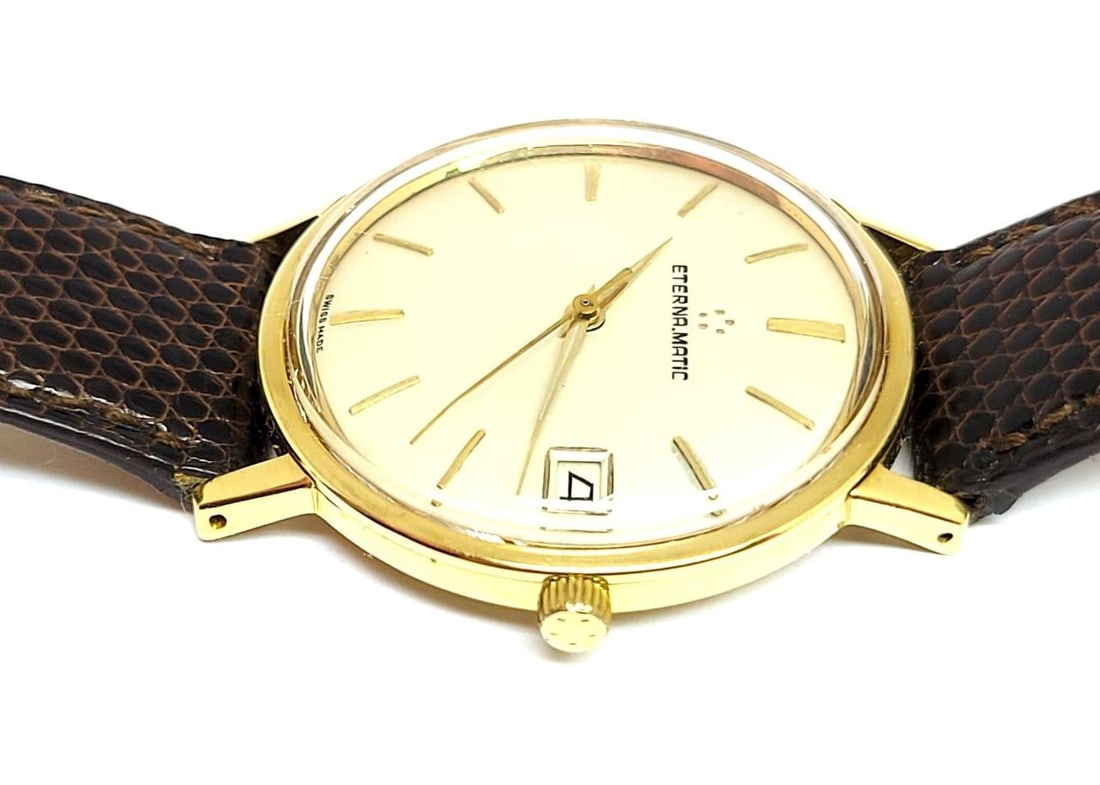 Vintage Solid 18k ETERNA-MATIC Watch Ref 746T Cal 1466U c.1970s* EXLNT* SERVICED - 11