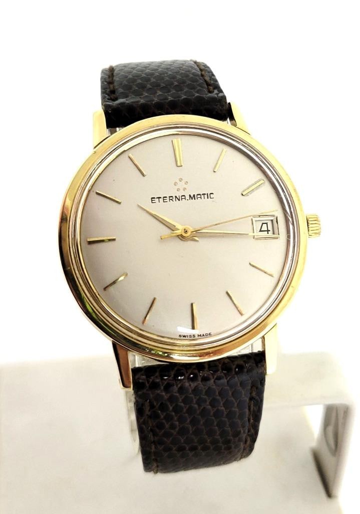 Vintage Solid 18k ETERNA-MATIC Watch Ref 746T Cal 1466U c.1970s* EXLNT* SERVICED - 3