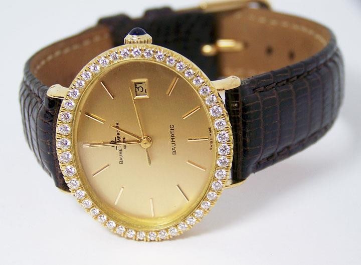 Solid & Heavy 18k BAUME & MERCIER Ladies Watch 37063 w/ 1ct Diamonds FVS1* EXLNT - 2