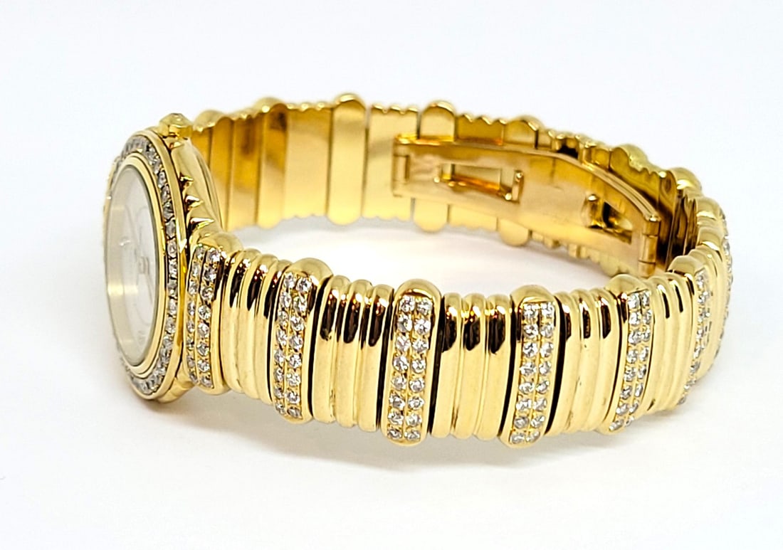Solid 18k Gold MAURICE LACROIX Monaco Ladies Watch with 3.20 ct Diamonds* EXLNT - 4