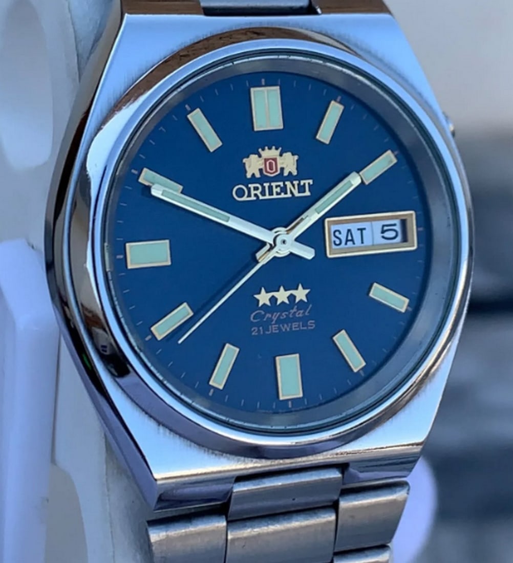 Vintage ORIENT 21 Jewals Automatic 469396-81 With Day / Date - 3