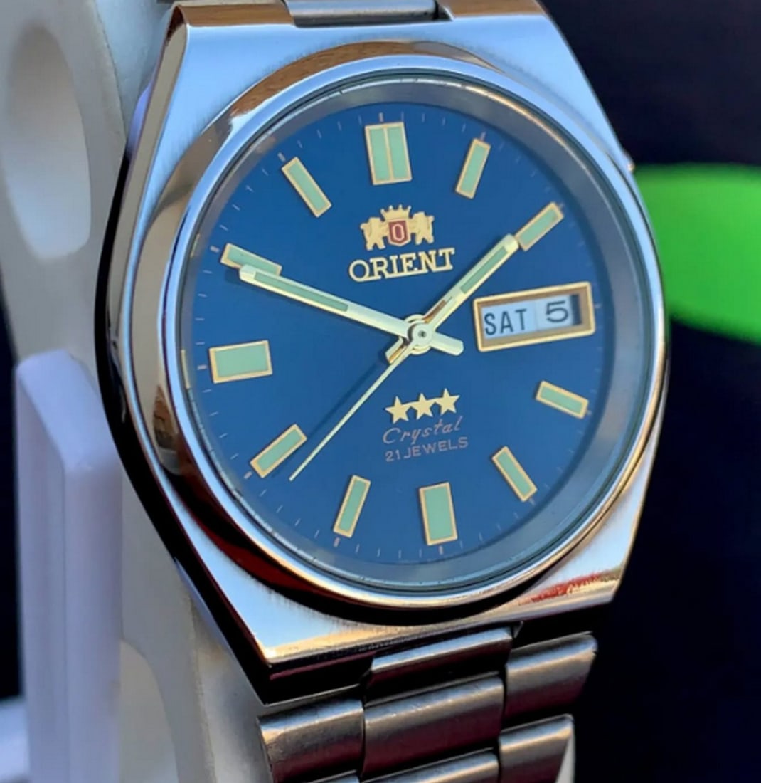 Vintage ORIENT 21 Jewals Automatic 469396-81 With Day / Date - 4