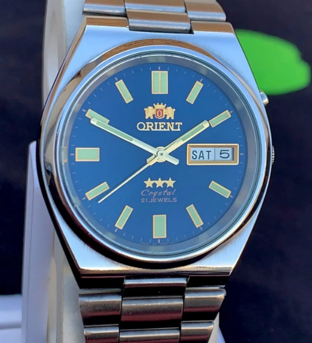 Vintage ORIENT 21 Jewals Automatic 469396-81 With Day / Date - 7