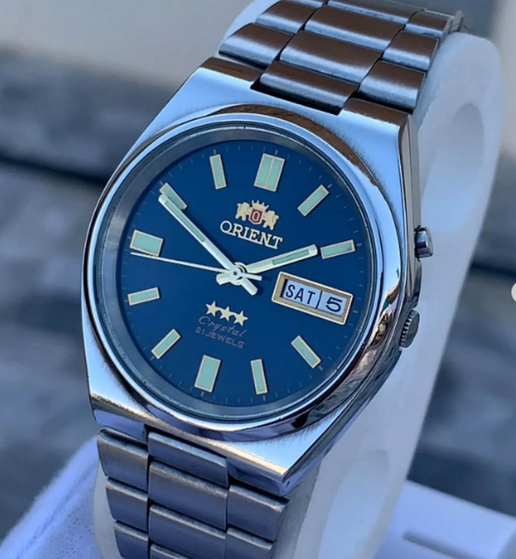 Vintage ORIENT 21 Jewals Automatic 469396-81 With Day / Date - 8