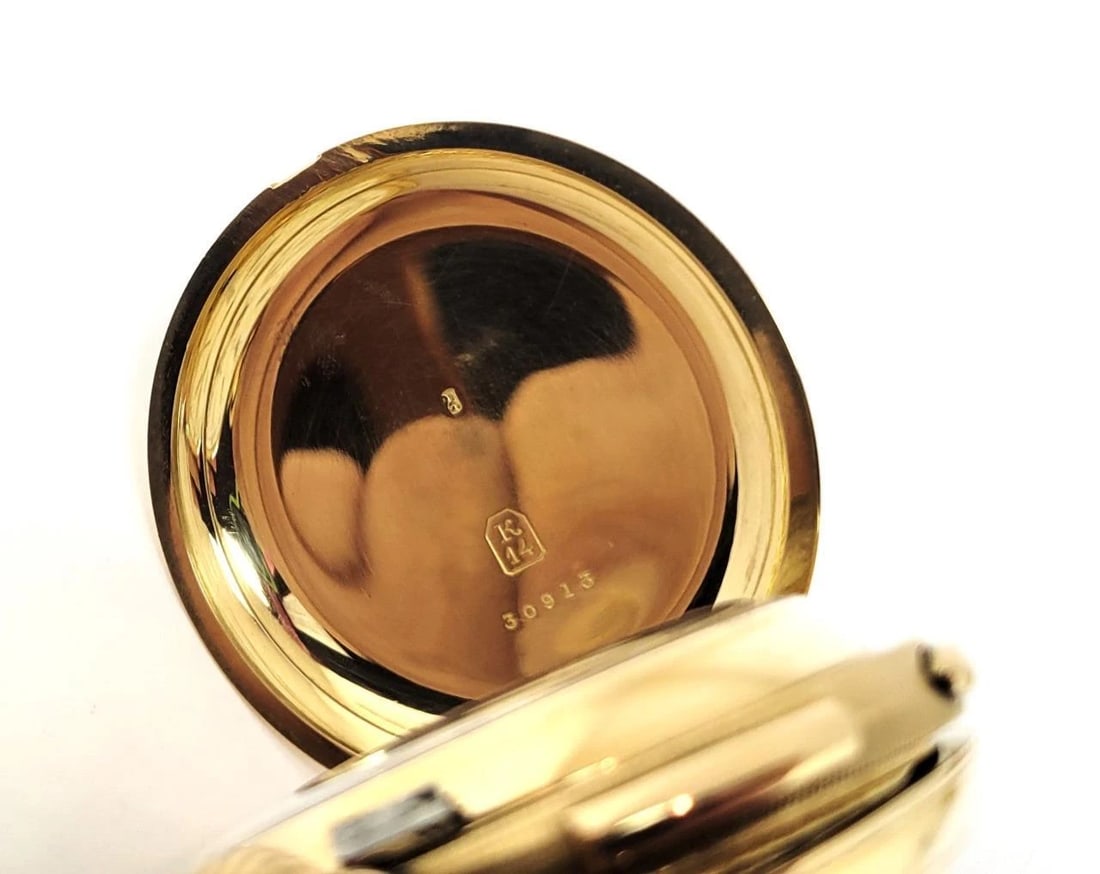 Antique 14k JULES MONTANDON Quater REPEATER Chronograph Hunter Case Pocket Watch - 3