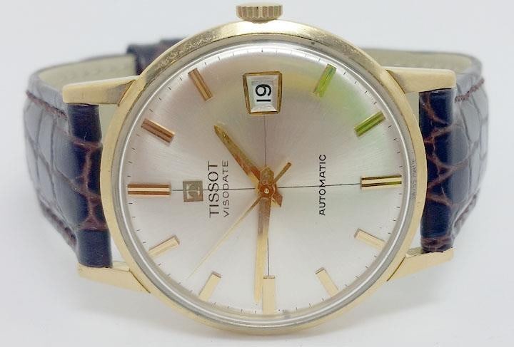 Solid 18k TISSOT VISODATATE Automatic Watch c.1960s* EXLNT* SERVICED - 3
