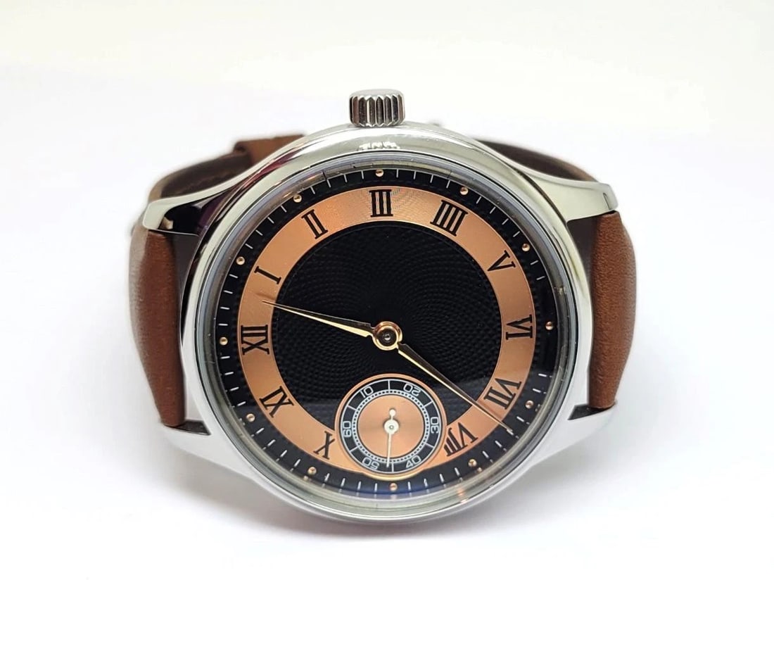 Mens S/Steel High Grade HAMILTON Winding Watch Cal 917 Re-Cased* Rose/Black DIAL - 2