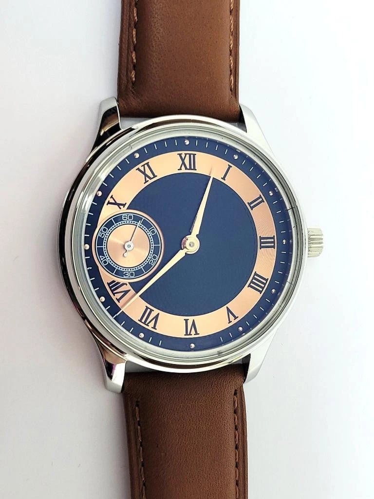 Mens S/Steel High Grade HAMILTON Winding Watch Cal 917 Re-Cased* Rose/Black DIAL - 9