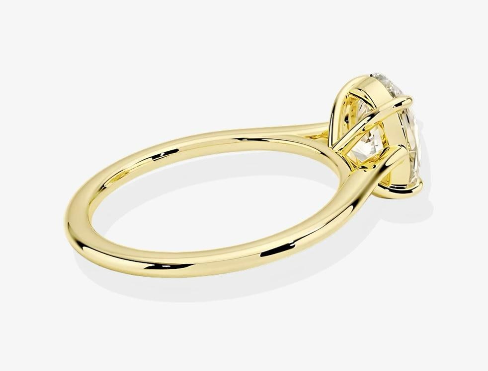 2 CT Round-Cut lab-grown diamond Diamond Solitaire Ring in 14K Yellow Gold - 2