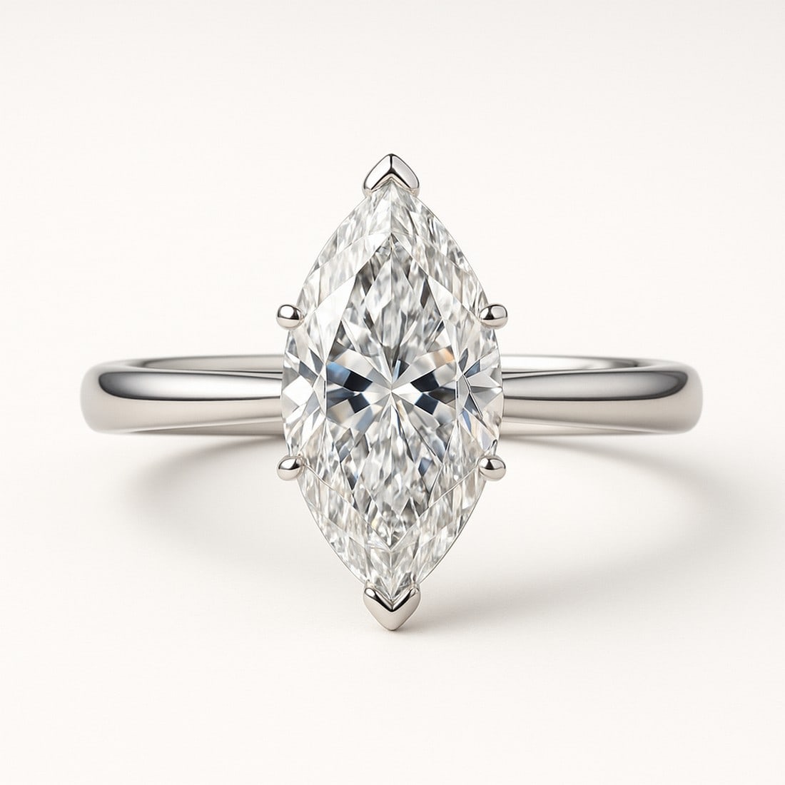 Lab-grown diamond 6.00 CT Marquise Solitaire Diamond Ring (1 of 2)