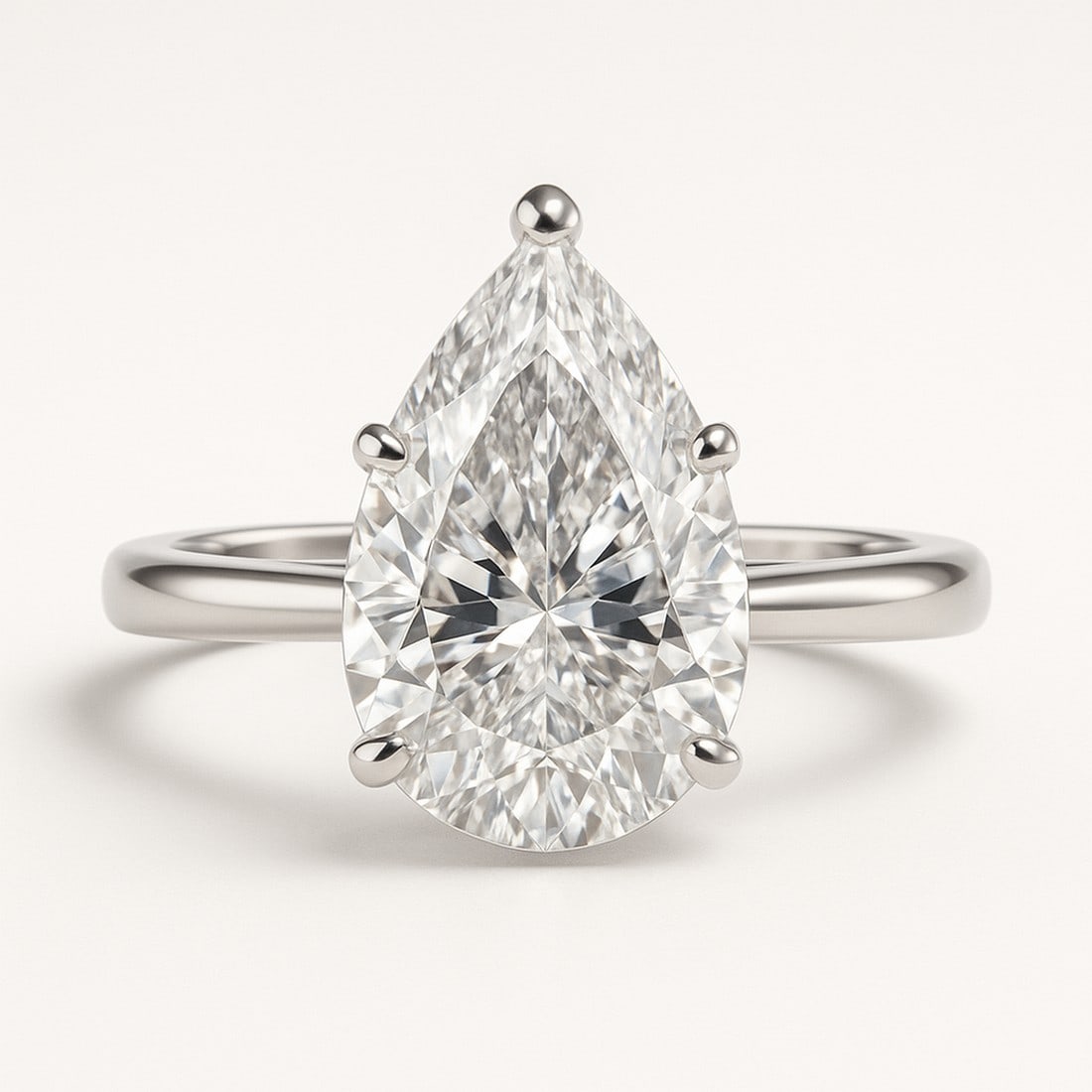 Lab-grown diamond 9.00 CT Pear Solitaire Diamond Ring (1 of 2)