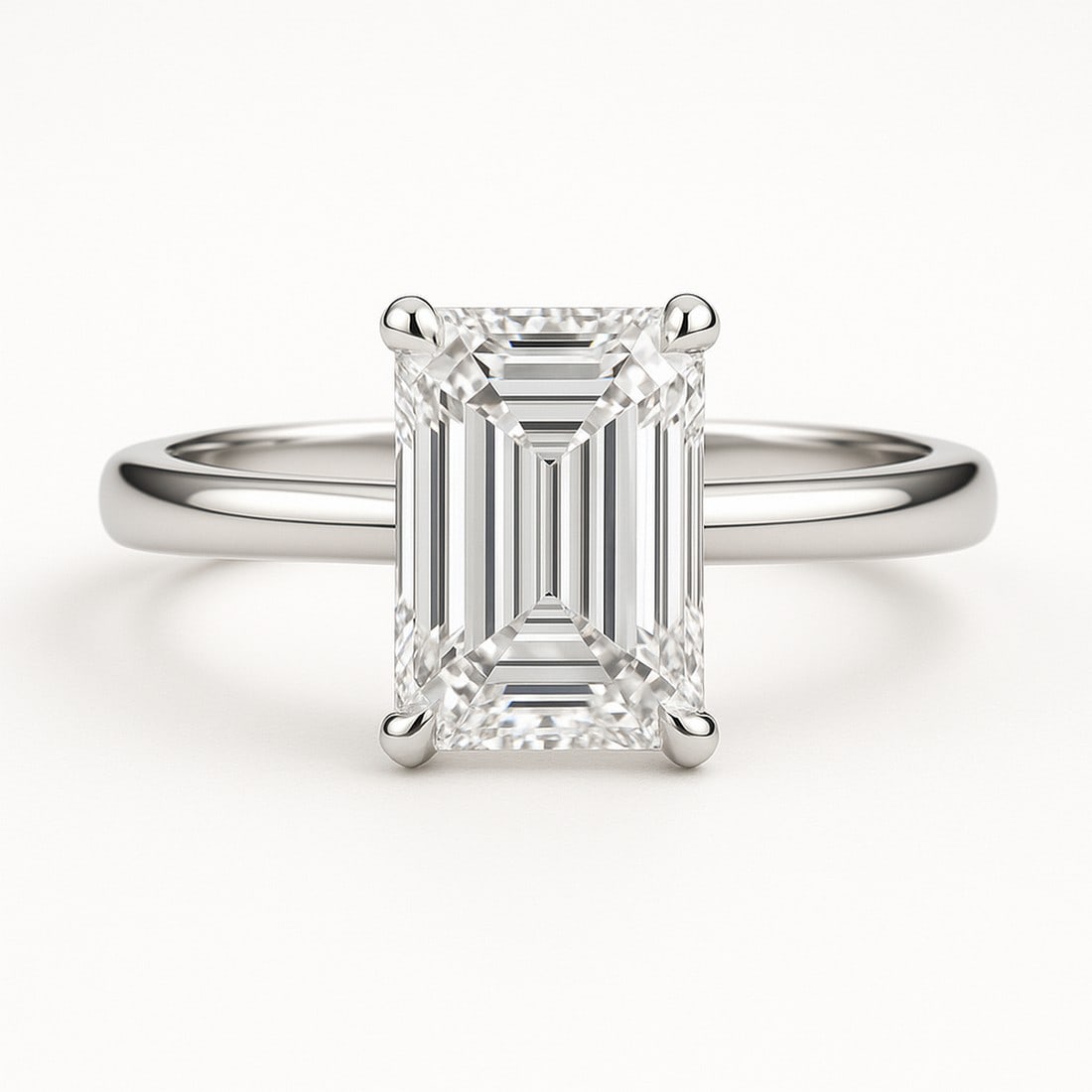 Lab-grown diamond 10.00 CT Emerald Solitaire Diamond Ring: Title: lab-grown diamond 10.00 CT Emerald Solitaire Diamond Ring Description: 10 CT Emerald Solitaire lab-grown diamond Diamond, E–F Color, VVS1–VS1 Clarity Each lab-grown diamond diamond