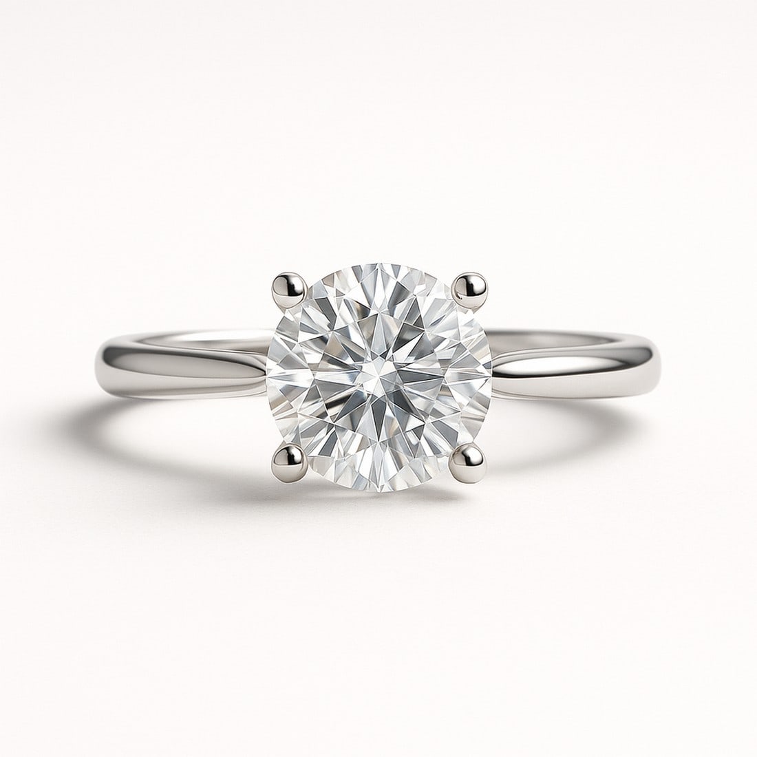 Lab-grown diamond 5.50 CT Round Solitaire Diamond Ring (1 of 2)