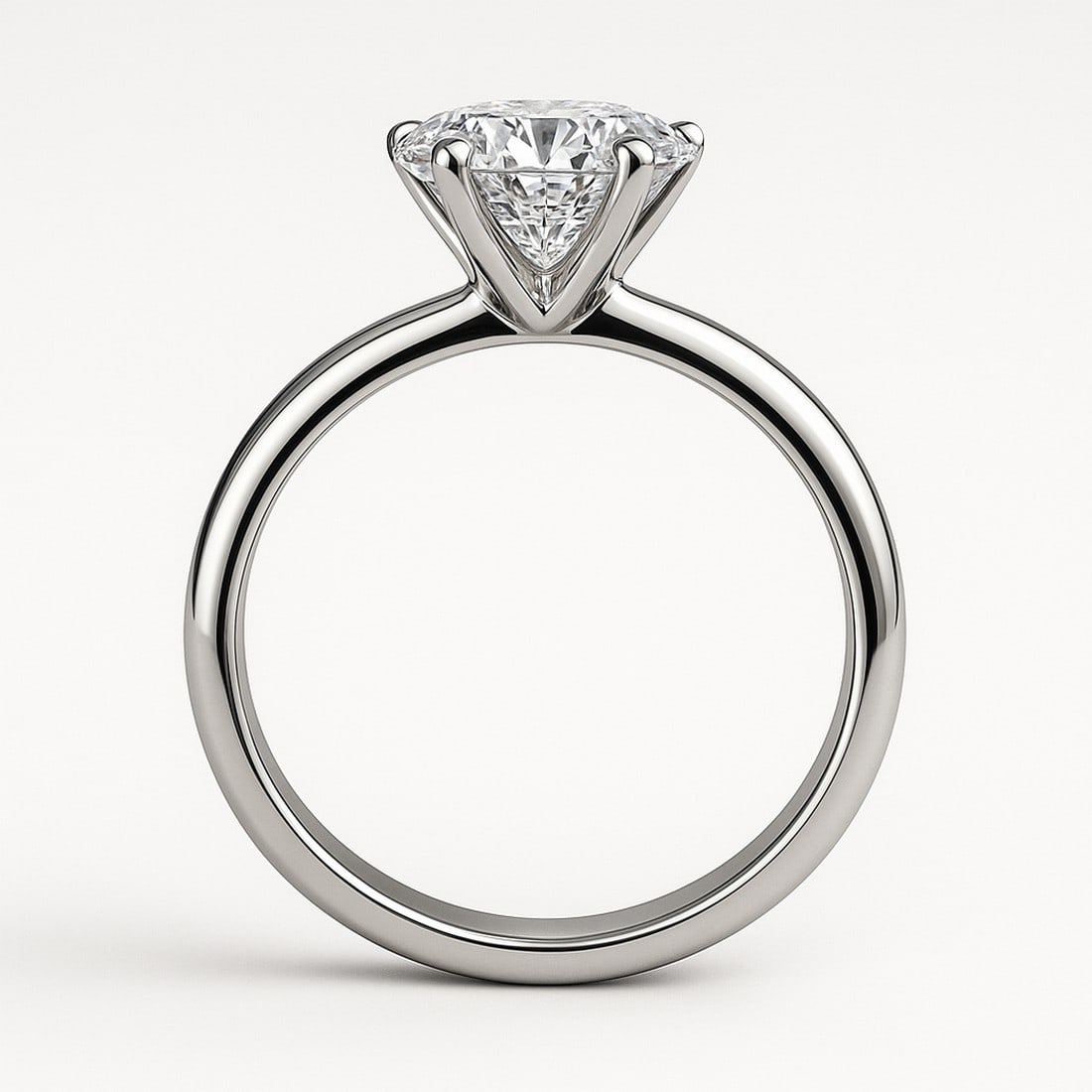 Lab-grown diamond 5.50 CT Round Solitaire Diamond Ring - 2