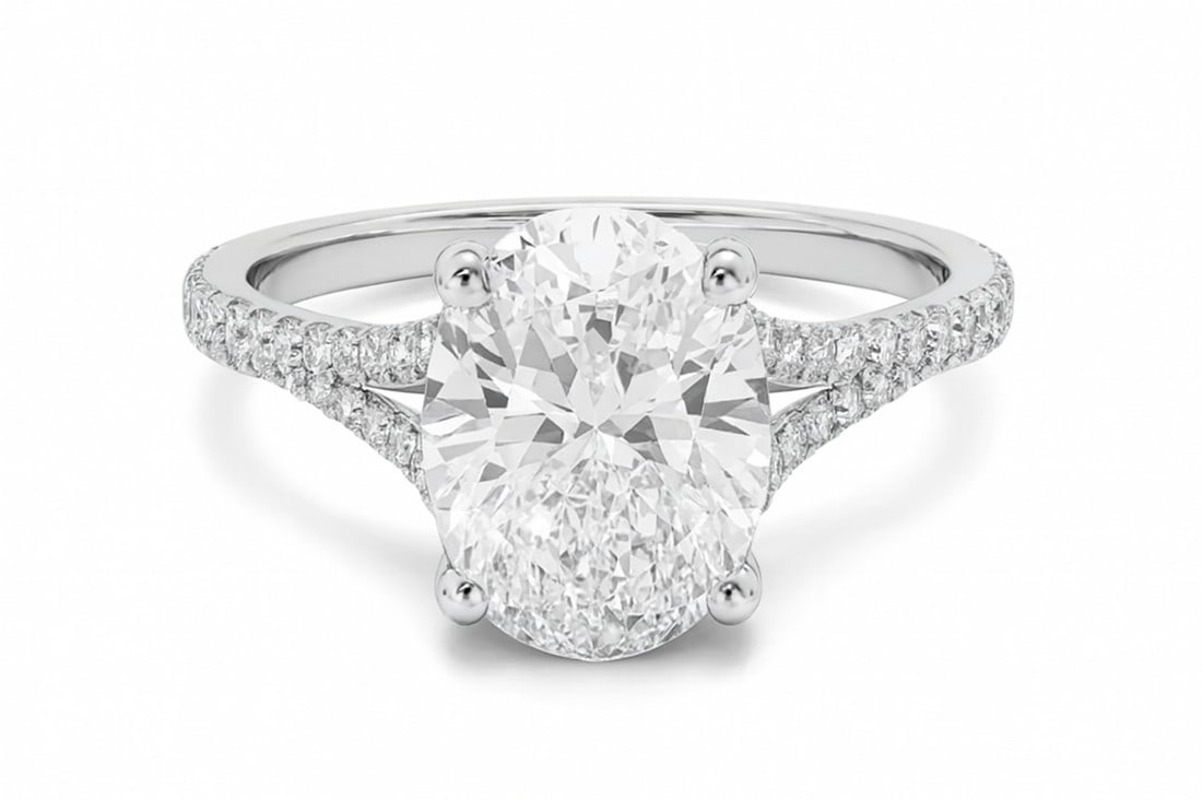 Lab-grown diamond 8.00 CT Emerald Three-Stone Diamond Ring (1 of 2)