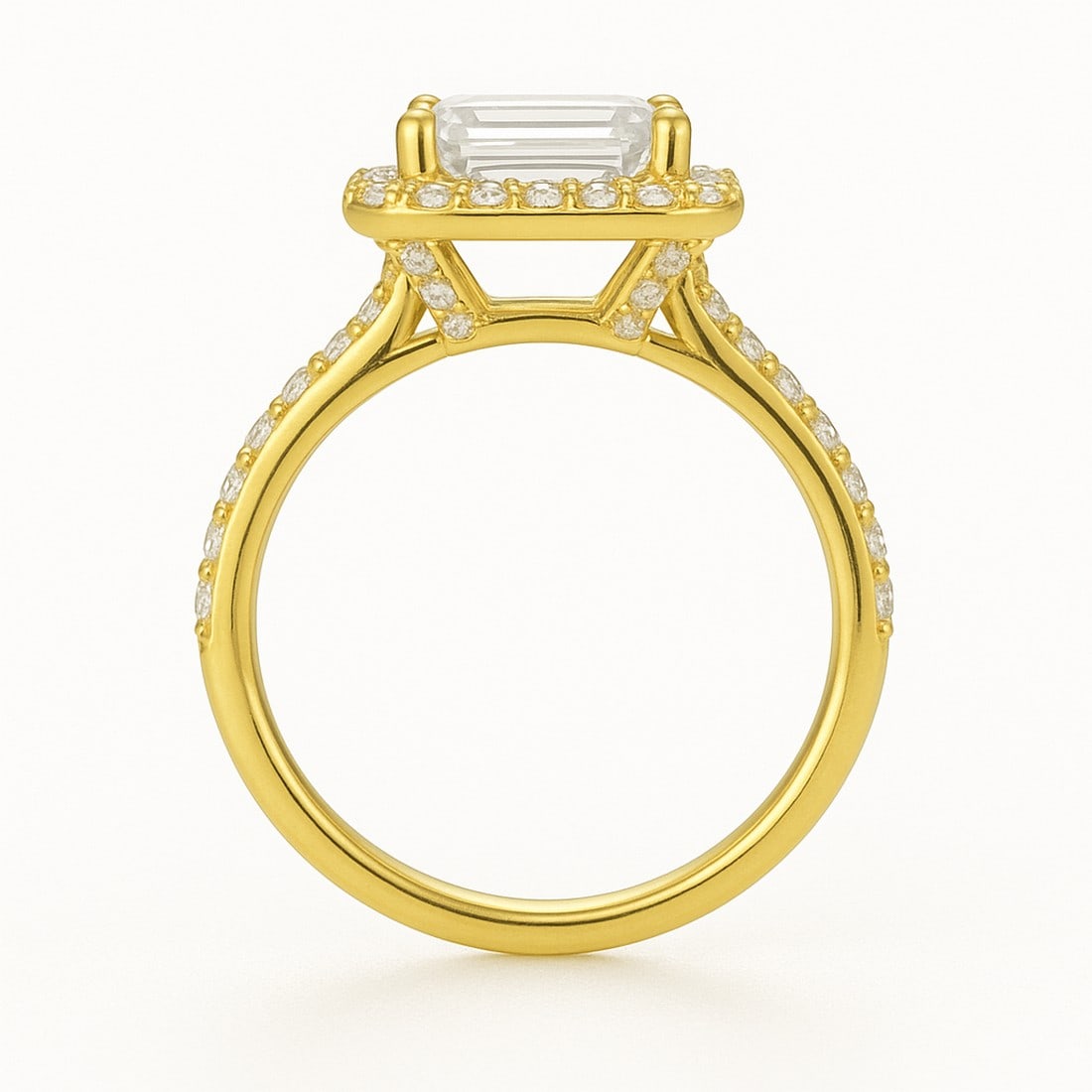 Lab-grown diamond 7.00 CT Pear Halo Diamond Ring - 2