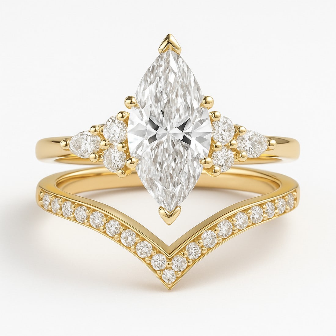Lab-grown diamond 7.00 CT Pear Solitaire Diamond Ring (1 of 2)