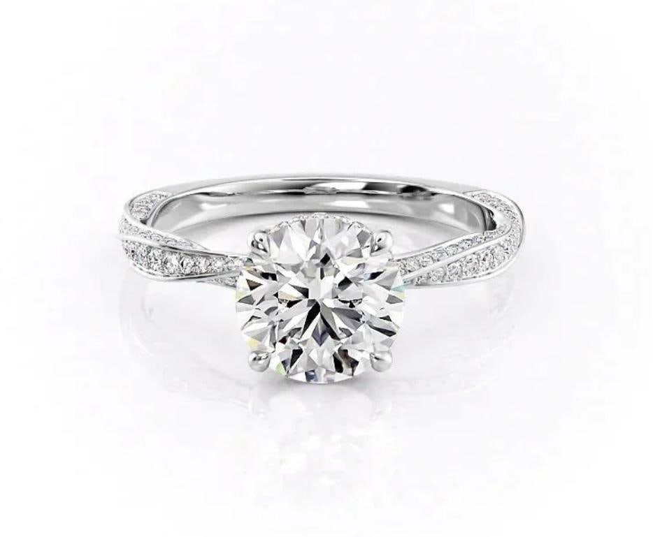 Lab-grown diamond 3.00 CT Three-Stone Round Diamond Ring (1 of 2)