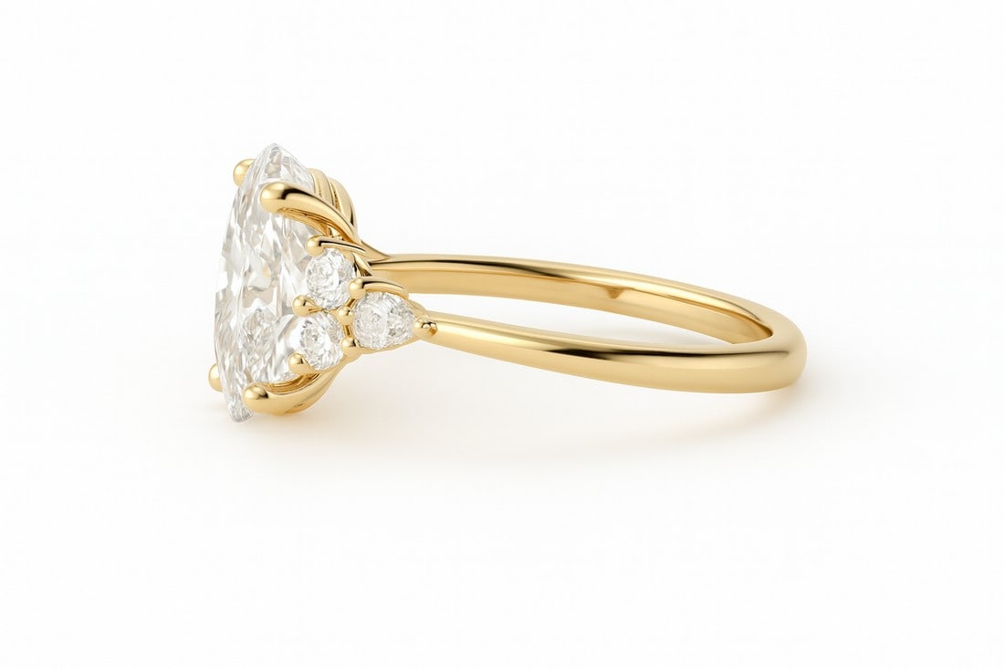 Lab-grown diamond 5.00 CT Princess-Cut Diamond Classic Solitaire Ring in 14K Yellow Gold - 2