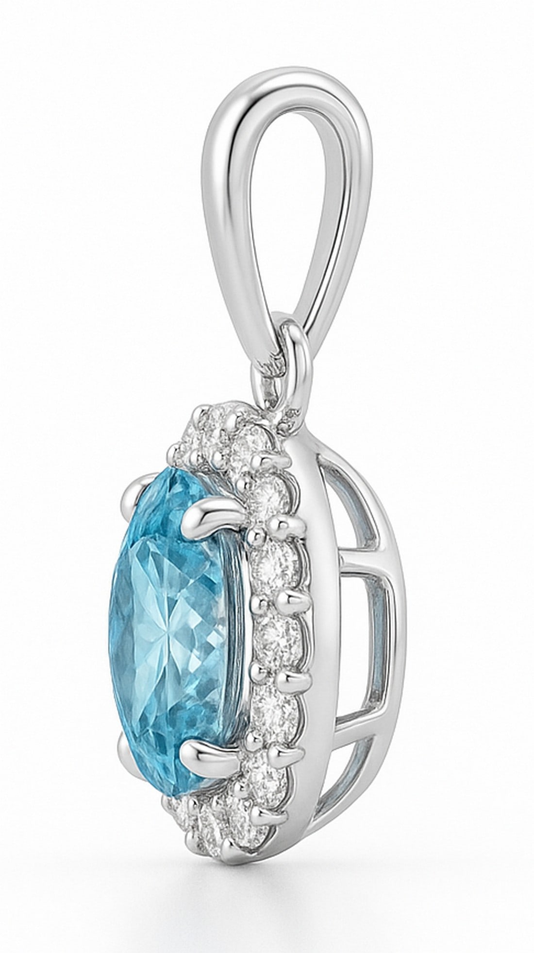 Lab-grown diamond 5.00 CT Radiant-Cut Diamond Cathedral-Style Ring in 14K White Gold - 2