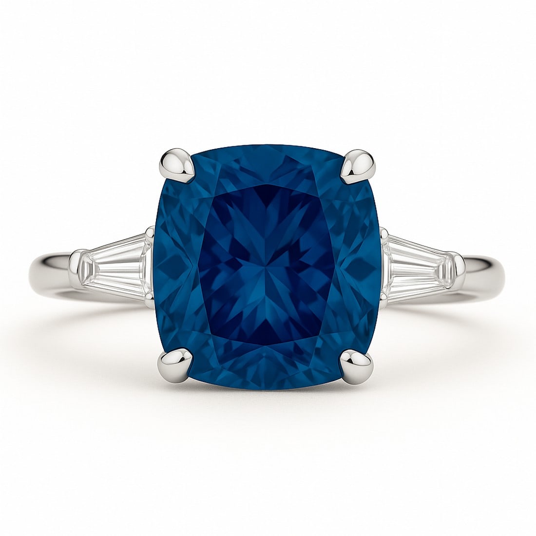 Lab-grown diamond 6.00 CT Round Brilliant-Cut Diamond Classic Solitaire Ring in 14K White Gold (1 of 3)