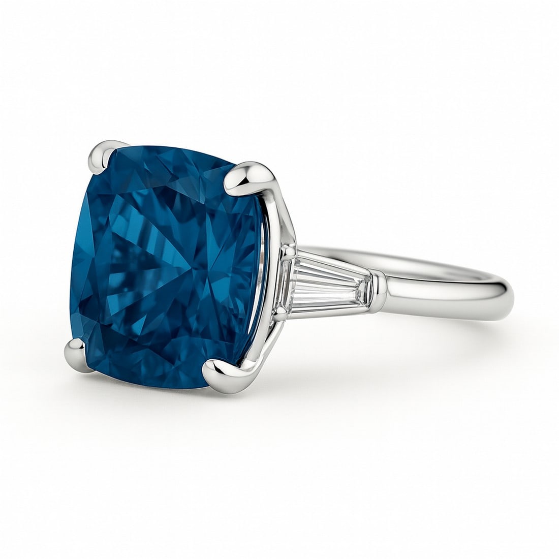 Lab-grown diamond 6.00 CT Round Brilliant-Cut Diamond Classic Solitaire Ring in 14K White Gold - 2