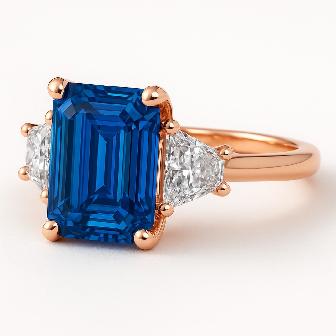 Lab-grown diamond 7.00 CT Oval-Cut Diamond Halo Engagement Ring in 14K Rose Gold - 2