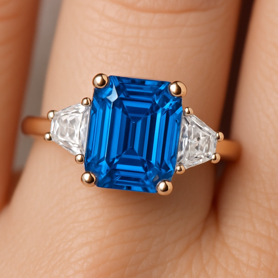 Lab-grown diamond 7.00 CT Oval-Cut Diamond Halo Engagement Ring in 14K Rose Gold - 3