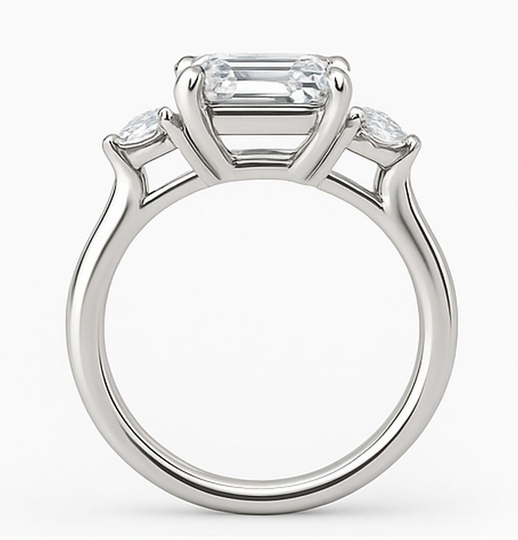 Lab-grown diamond 7.00 CT Cushion-Cut Diamond Halo Engagement Ring in 14K White Gold - 2